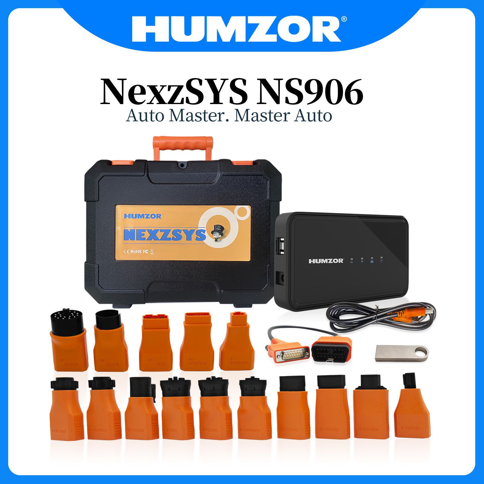 HUMZOR NexzSYS NS906 Auto und LKW Diagnose Tools Unterstützung Win7/8/10 System Alle System Diagnose