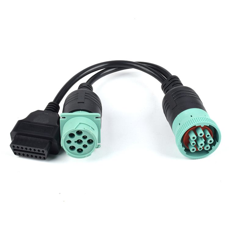 J1939-9PIN connector 9Pin to 16pin OBD2 Cable for cummins