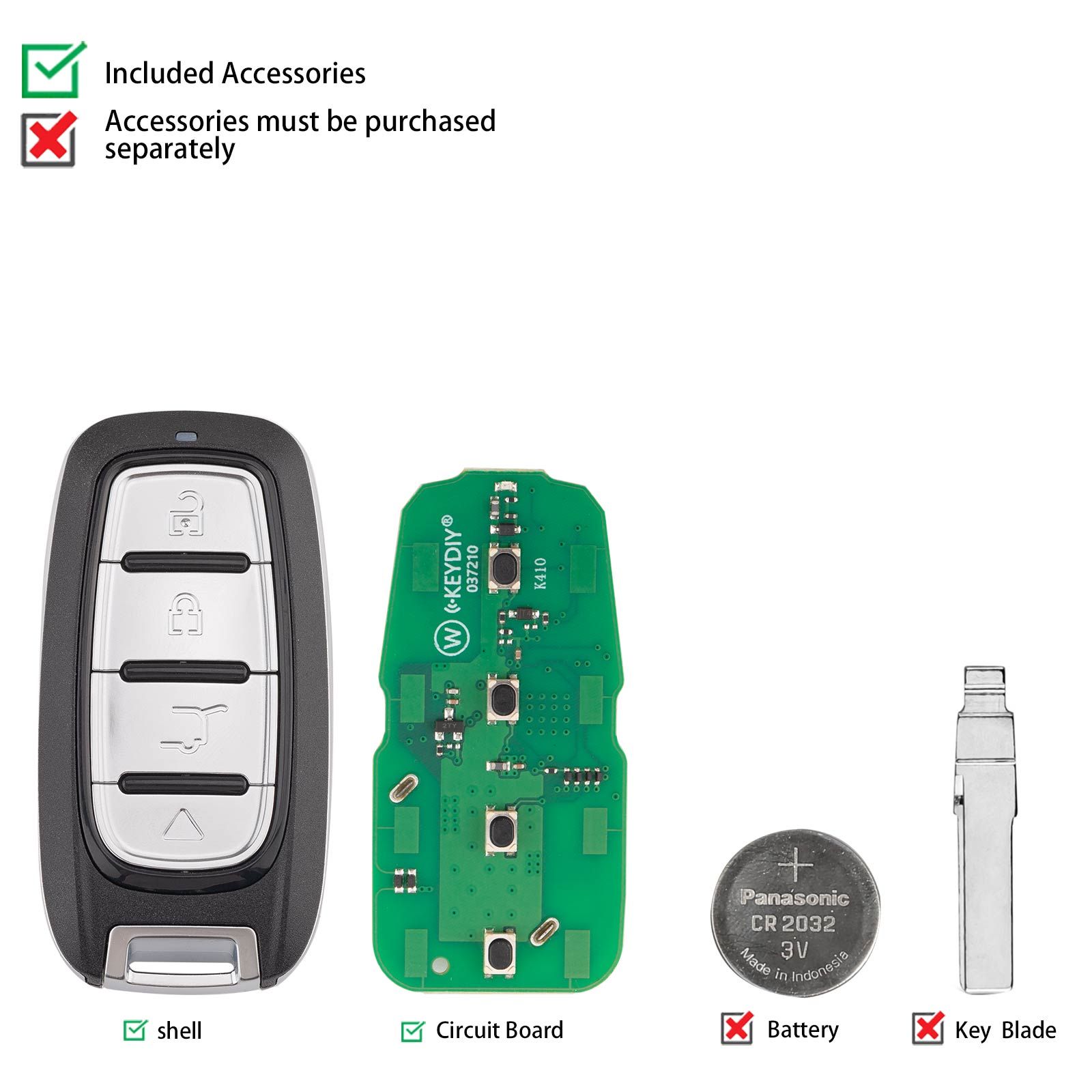 KEYDIY KD TB27-4 Universal Smart Remote Key 4 Tasten für Chrysler Typ 5pcs/lot