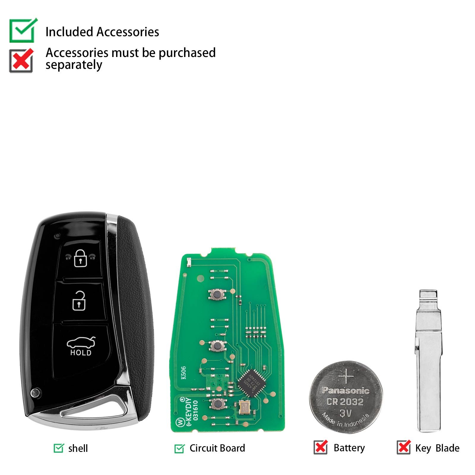 KEYDIY KD ZB39-3 Universal Smart Remote Key 3 Buttons for Hyundai Type 5pcs/lot