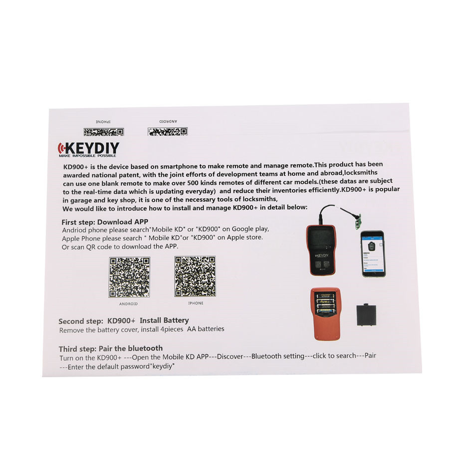 Original KEYDIY KD900 + Mobile Remote Key Generator Best Tool for Remote Control