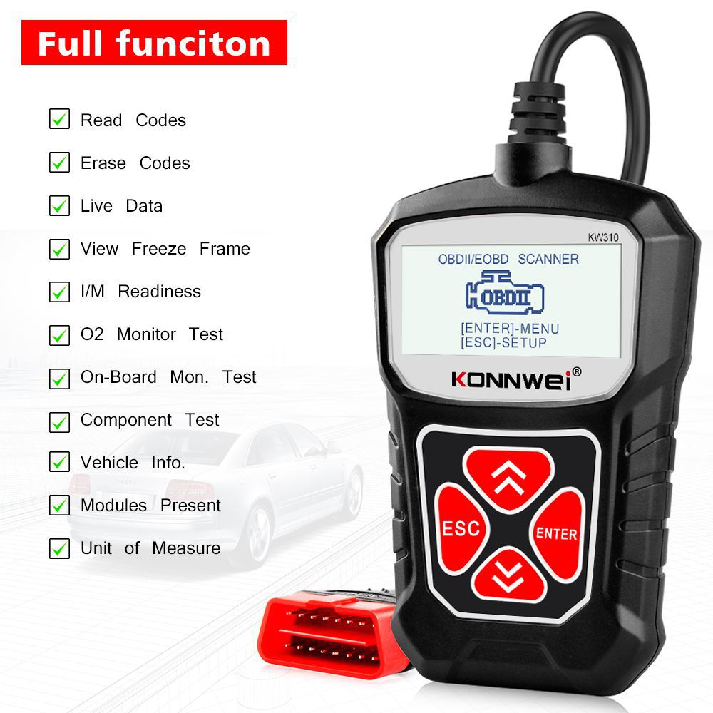 KONNWEI KW310 OBD2 Scanner für Auto OBD 2 Autoscanner Diagnose Tool Automotive Scanner Car Tools Russische Sprache PK Elm327