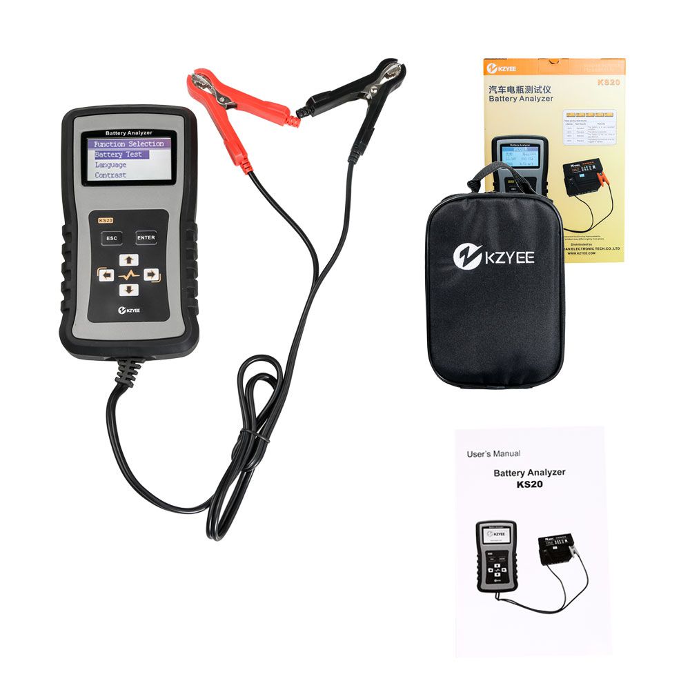 KZYEE KS20 Battery Analyzer für 12 /24V Cars 100 -1700 CCA Automotive Battery Load Tester Cranking and Charging System Diagnostic Tool