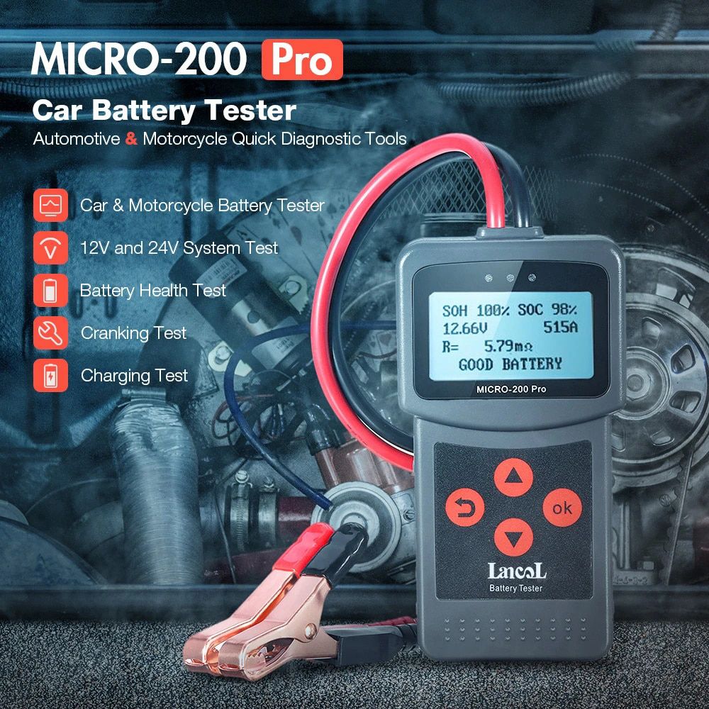 Lancol Micro200Pro 12v Batteriekapazität Tester Auto Batterie Tester Für Garage Werkstatt Auto Werkzeuge Mechanisch
