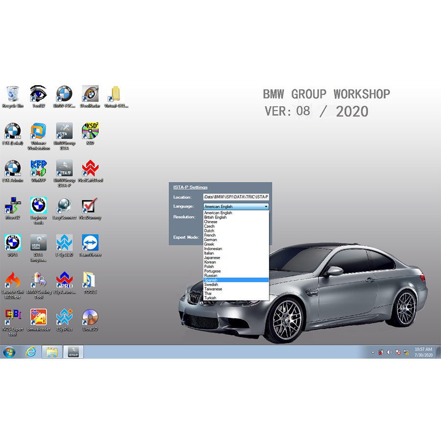 V2022.6 BMW ICOM Software ISTA-D 4.35.20 ISTA-P 3.67.1.000 mit Engineers Programmierung Win7 System 500GB Festplatte