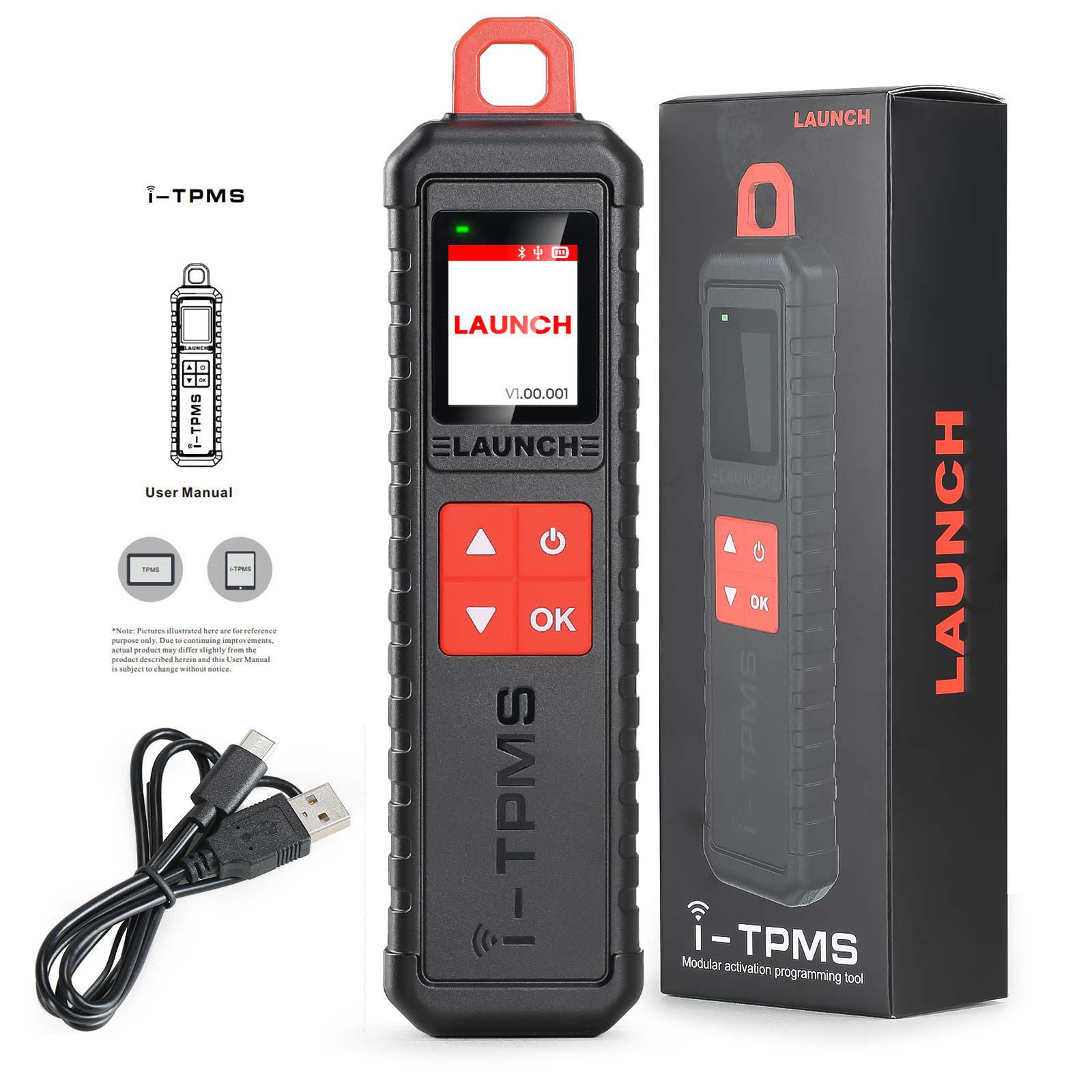 2024 Launch i-TPMS Handheld TPMS Service Tool Kann mit X-431 Scanner verbunden werden und die i-TPMS APP unterstützt alle 315/433MHz Sensoren