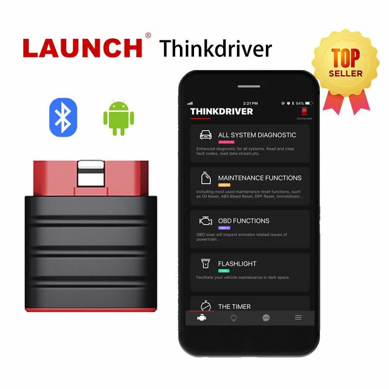 LAUNCH Thinkdriver Bluetooth OBD2-Scanner Kfz-OBD 2 IOS-Autodiagnose-Codeleser OBD Android-Scanner PK Thinkdiag AP200