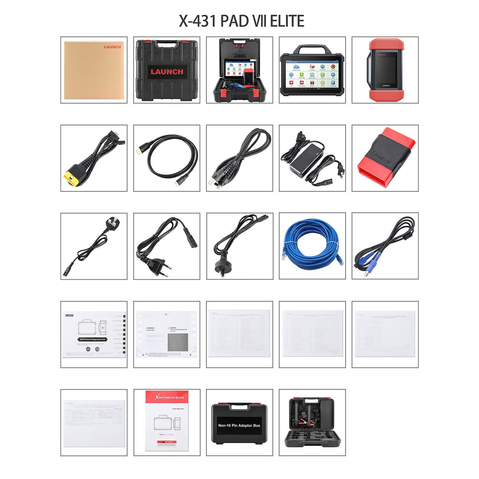 LAUNCH X431 PAD Ⅶ Elite PAD 7 Plus GIII X-Prog 3 Advanced Immobilizer Schlüsselprogrammierer Plus IMMO Programmierer MCU3 Adapter