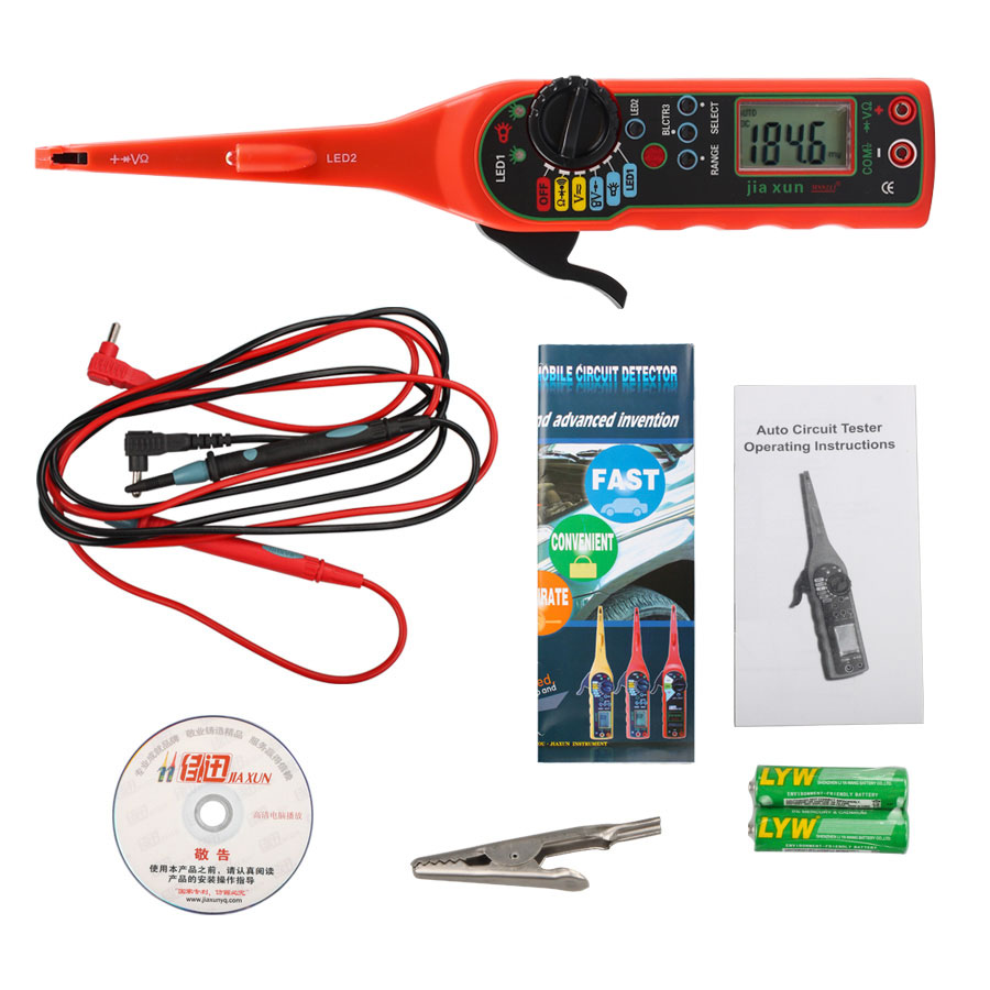 Line/Electricity Detector and Lighting 3 in 1 Auto Repair Tool(Red)