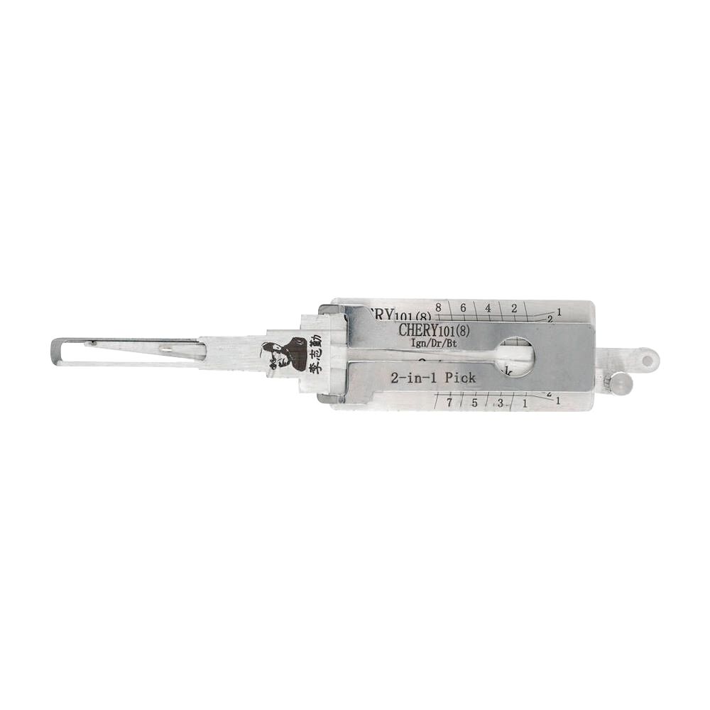 LISHI CHERY101 End Milling Tool (8-CUT)  2-in-1 Pick & Decoder for Chery Tiggo 5 E5 Ignition/Door Locks