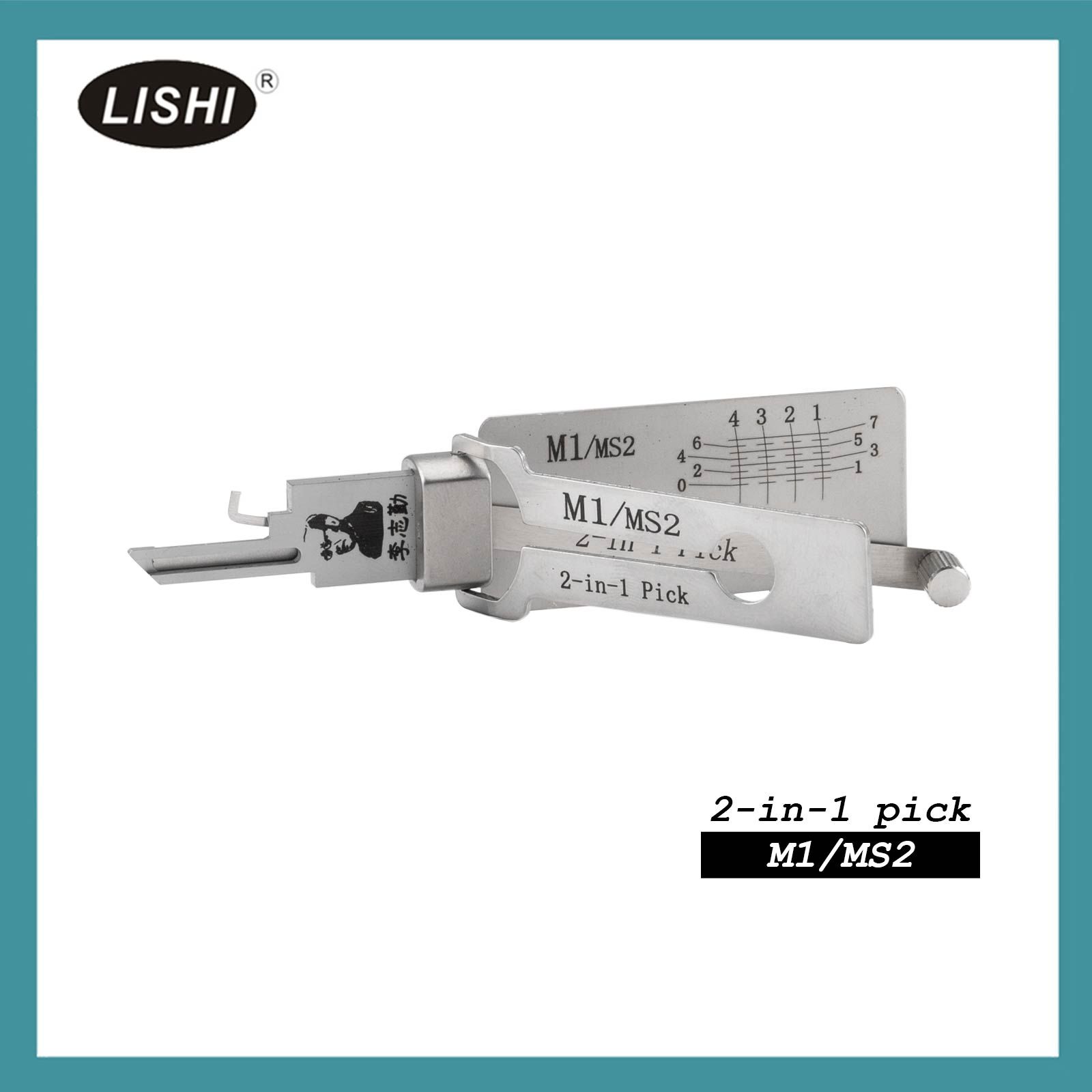 2025 LISHI M1/MS2 Civilian Tool 2-in-1 Pick & Decoder for Master Padlocks