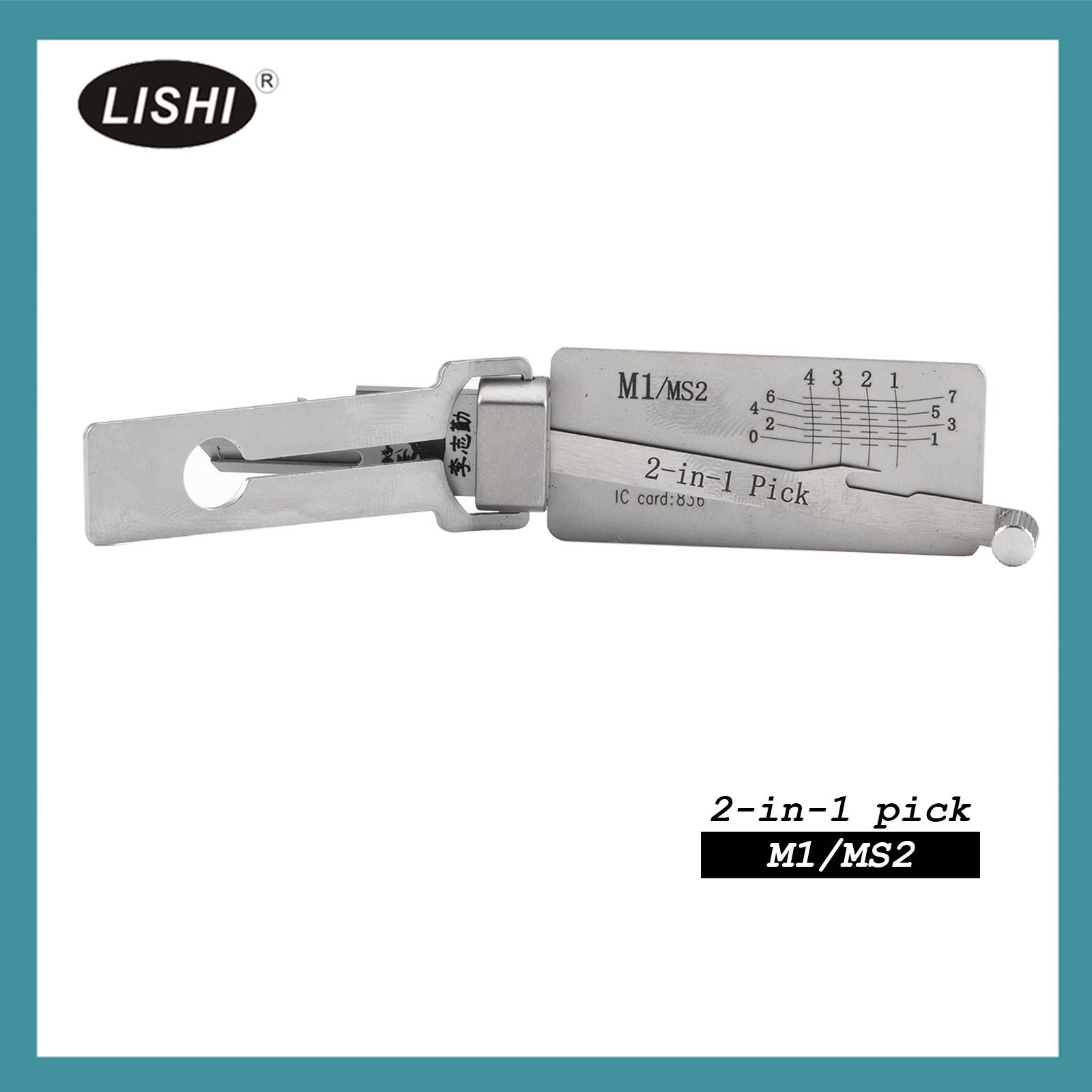 2025 LISHI M1/MS2 Civilian Tool 2-in-1 Pick & Decoder for Master Padlocks