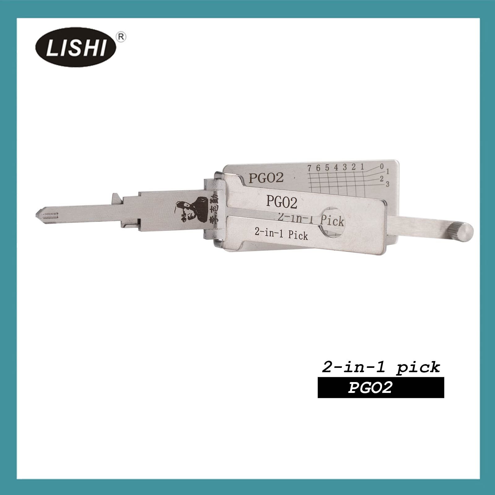 LISHI PGO2 Flat Milling Tool 2-in-1 Decoder and Pick for Piaggio / Vespa Scooters