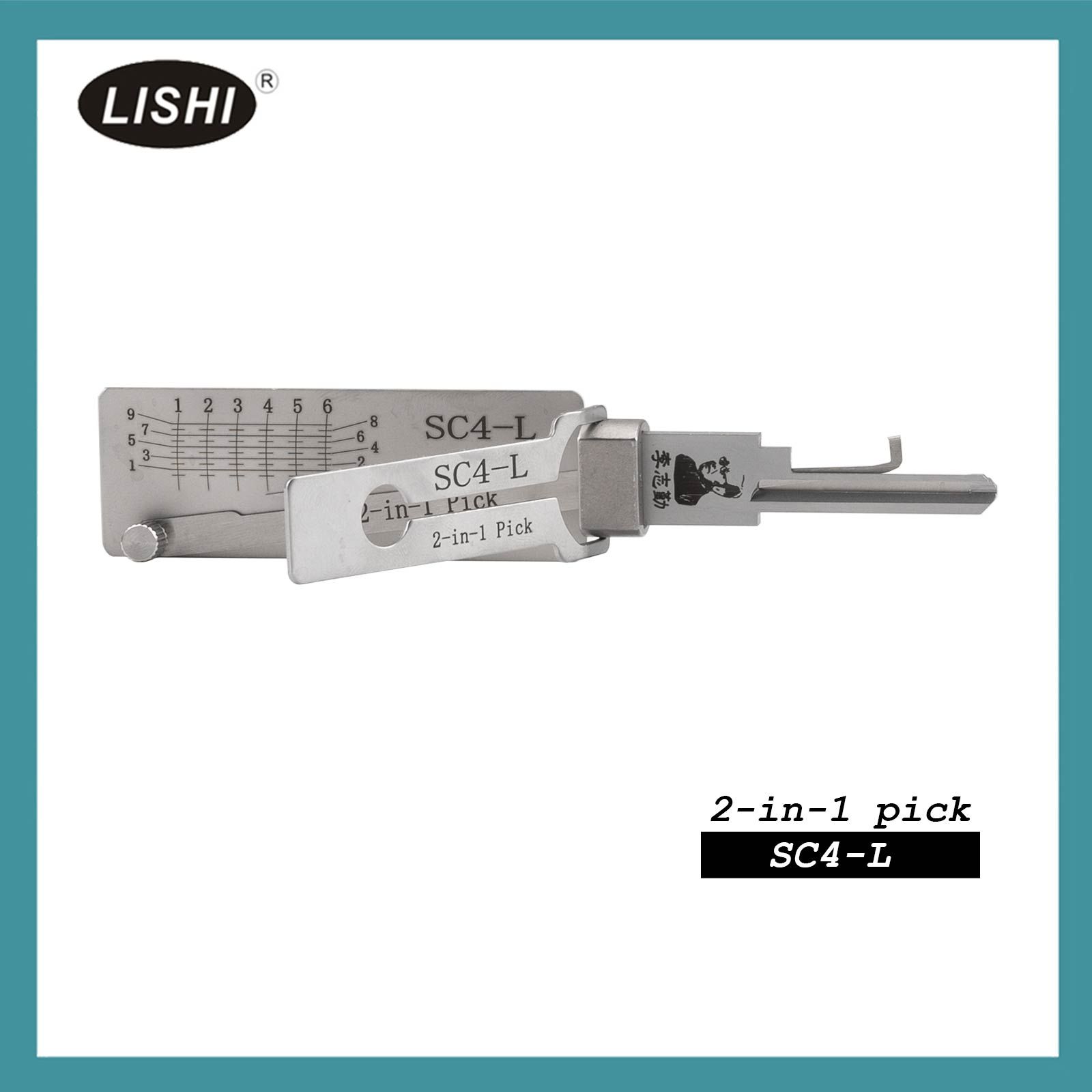 LISHI SC4-L Civilian Tool (Reverse Handing) 2-in-1 Pick & Decoder for 6-Pin Schlage Keyway