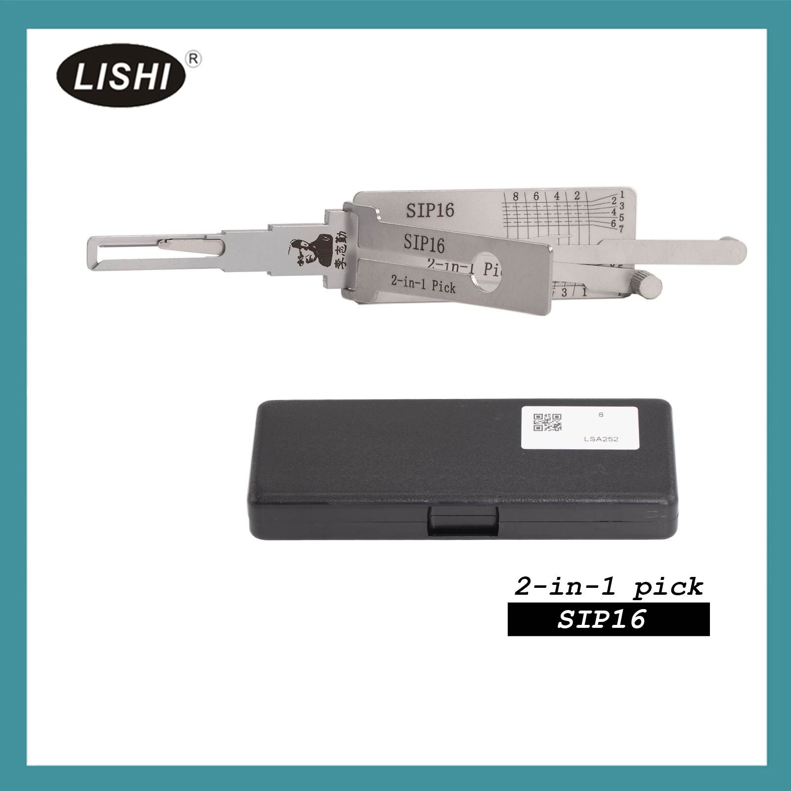 LISHI SIP16 End Milling Tool 2-in-1 Decoder and Pick for Fiat/ Alfa/ Maserati/ Lancia