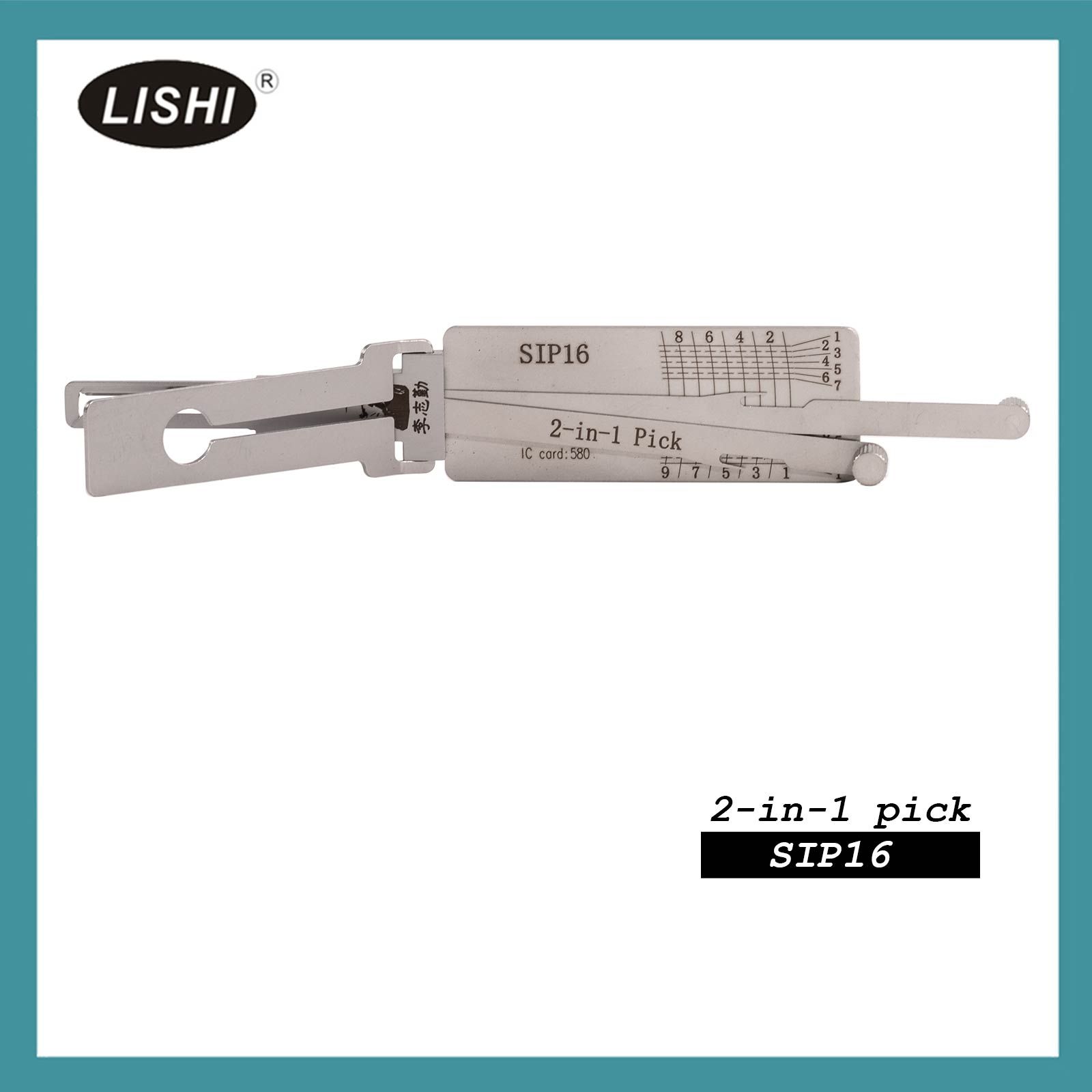LISHI SIP16 End Milling Tool 2-in-1 Decoder and Pick for Fiat/ Alfa/ Maserati/ Lancia