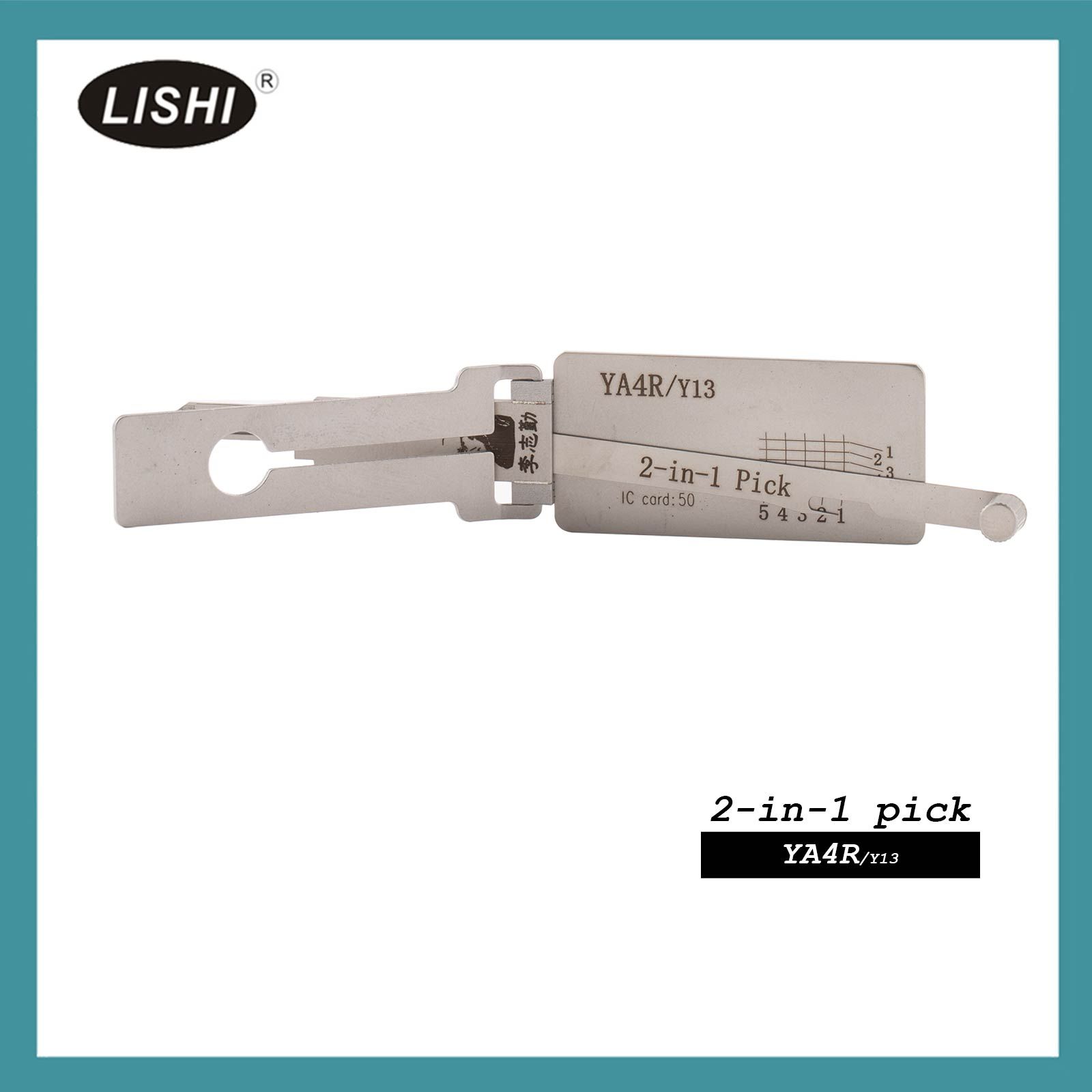 LISHI YA4R/Y13 Flat Milling Tool 2-in-1 Pick & Decoder for Cabinet, Drawers, Utilities, Canopy