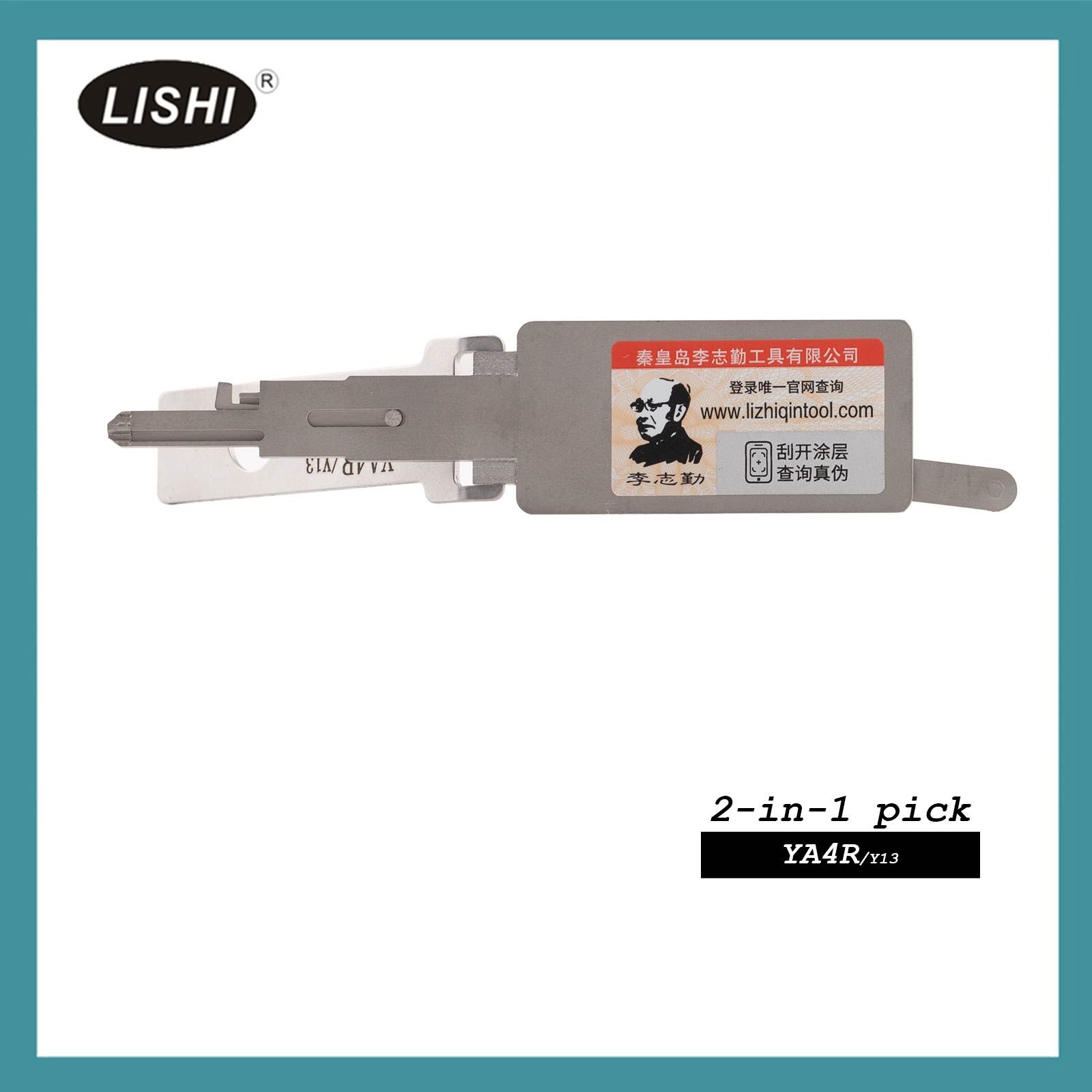 LISHI YA4R/Y13 Flat Milling Tool 2-in-1 Pick & Decoder for Cabinet, Drawers, Utilities, Canopy