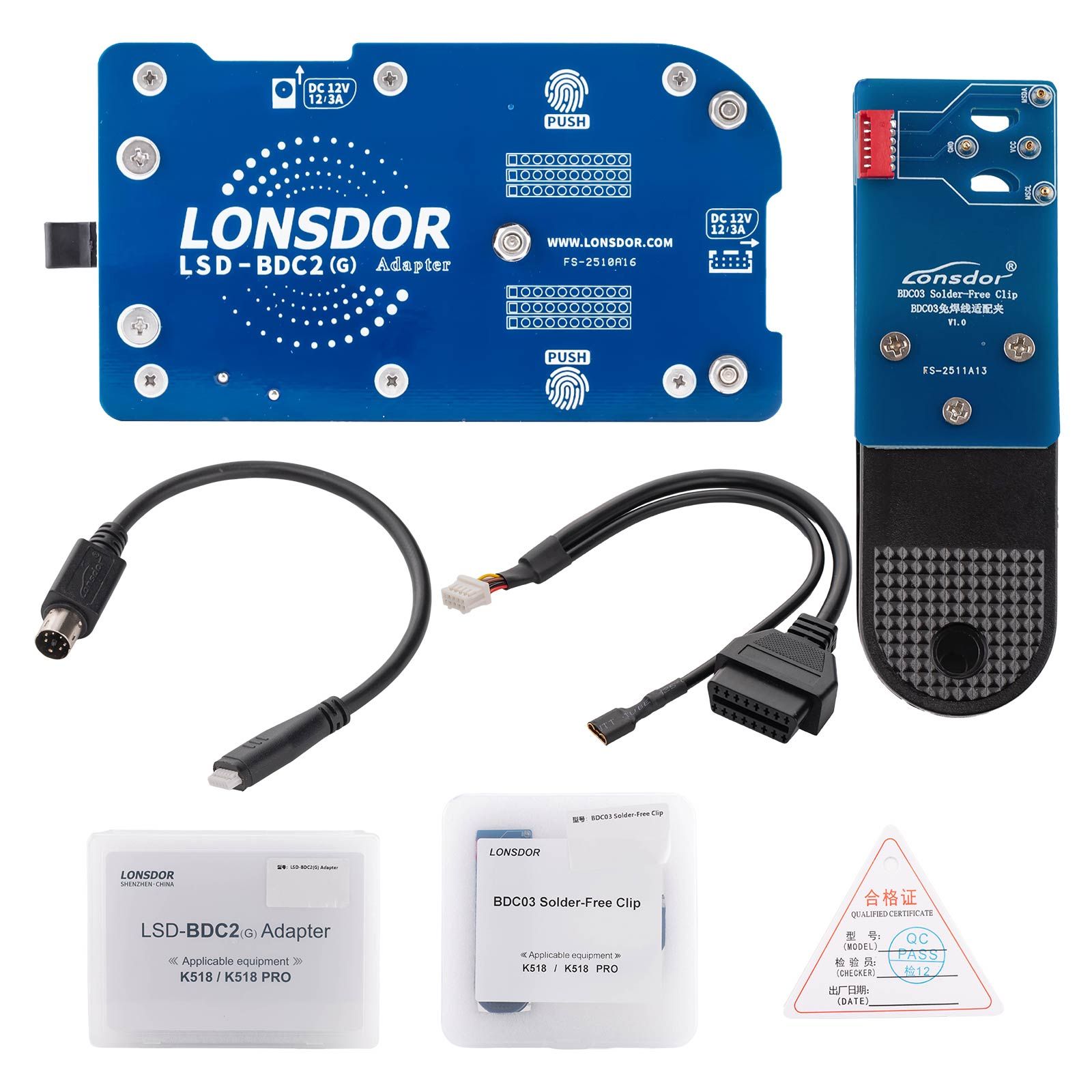 Lonsdor BDC2 Adapter für BMW G-Chassis BDC2 + BDC3 Lötfreier Clip + BMW BDC2 / BDC3 / BCP Lizenzberechtigung für Lonsdor K518PRO / K518 Serie