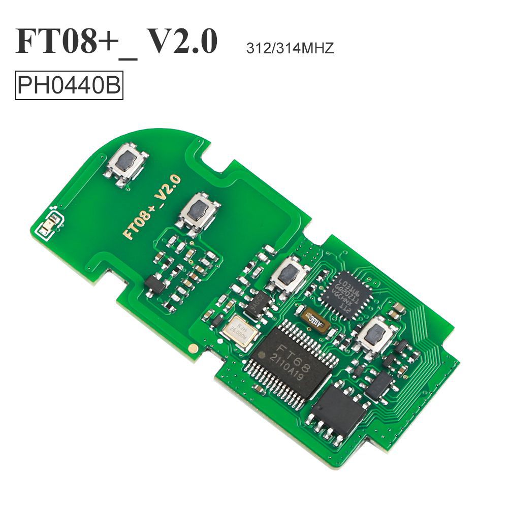 Lonsdor FT08 PH0440B Update Verson von FT08-H0440C 312/314Mhz Toyota Smart Key PCB Frequenz Schaltbar
