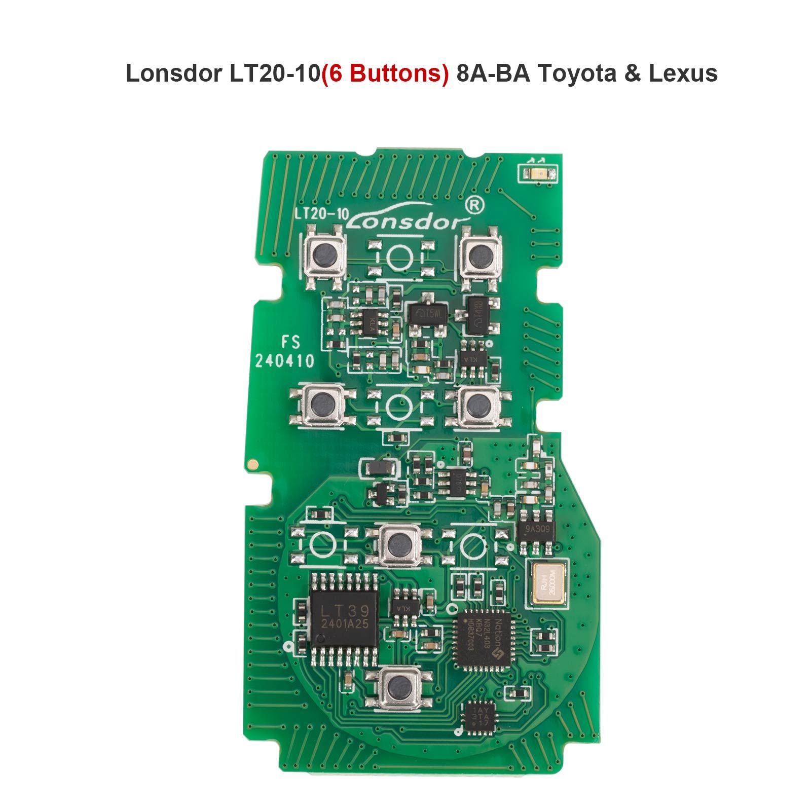 Lonsdor LT20-10 Universal Smart Remote PCB All-in-One Board for Toyota/Lexus 8A-BA 4/5/6 Buttons Switchable Frequency