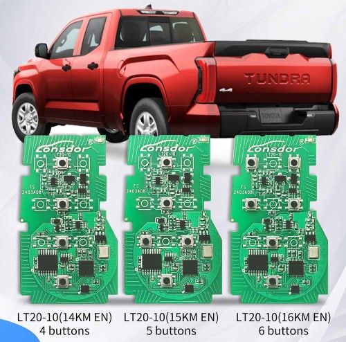 Lonsdor LT20-10 Universal Smart Remote PCB All-in-One Board for Toyota/Lexus 8A-BA 4/5/6 Buttons Switchable Frequency
