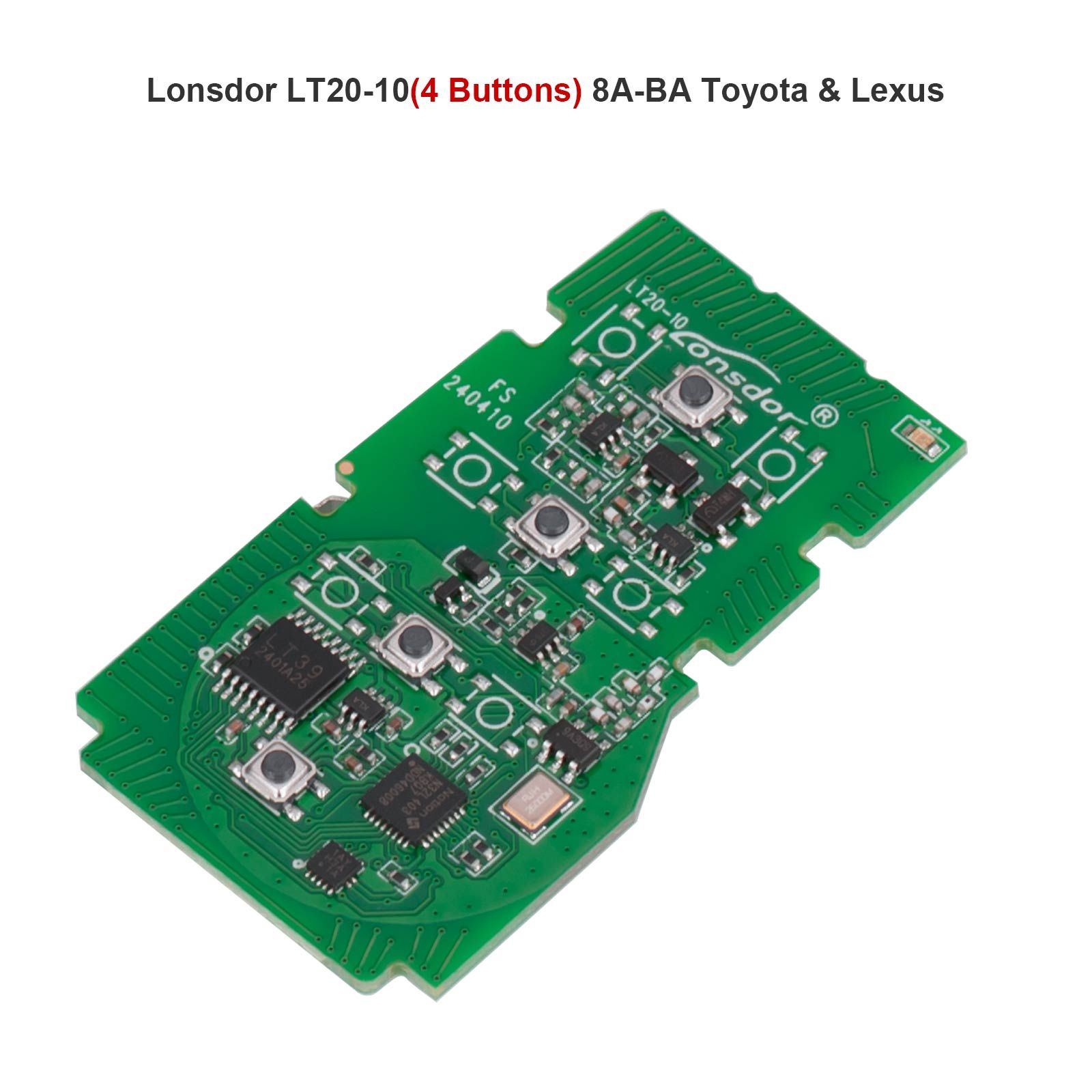 Lonsdor LT20-10 Universal Smart Remote PCB All-in-One Board for Toyota/Lexus 8A-BA 4/5/6 Buttons Switchable Frequency