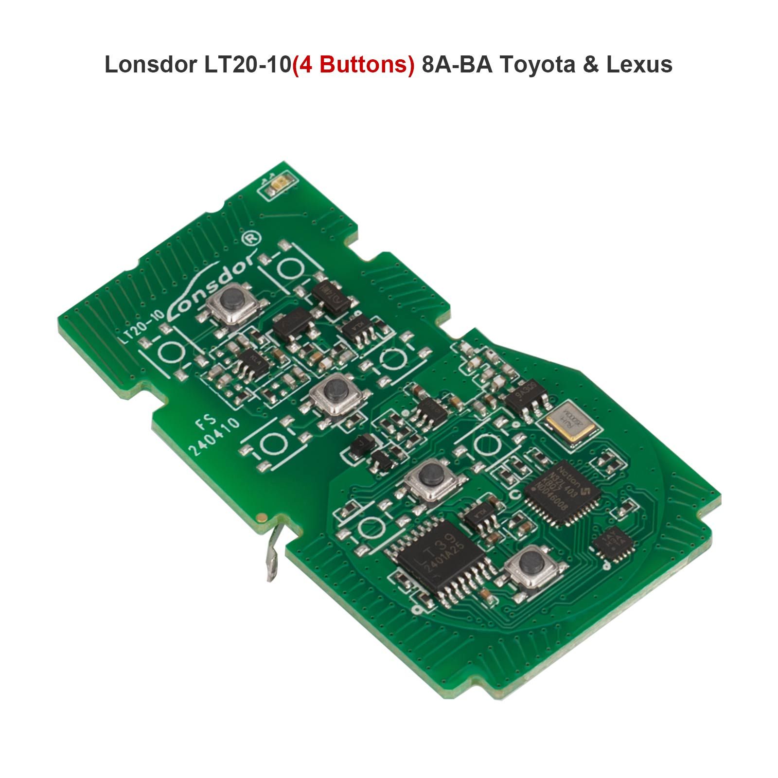 Lonsdor LT20-10 Universal Smart Remote PCB All-in-One Board for Toyota/Lexus 8A-BA 4/5/6 Buttons Switchable Frequency