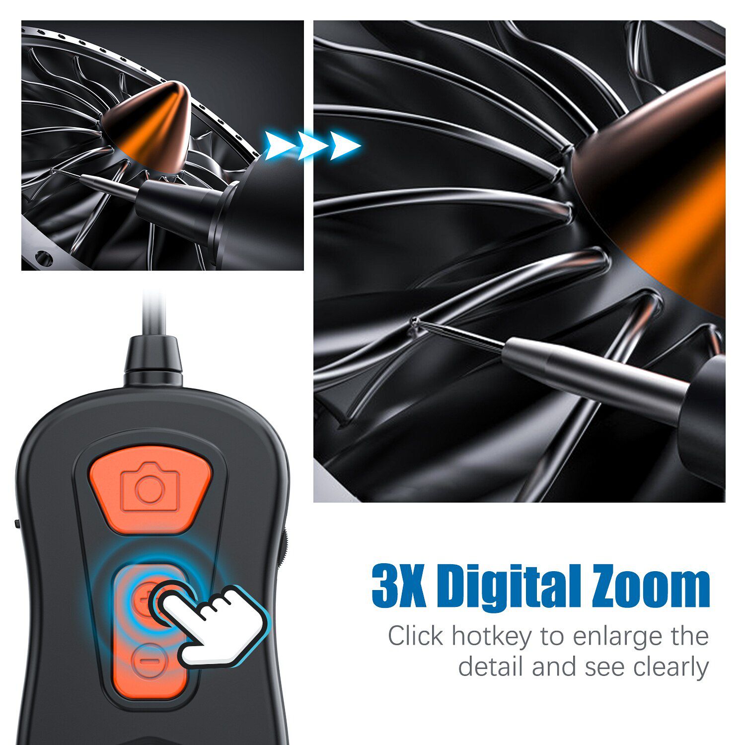 WiFi Endoskop 8mm Dual Lens HD Drahtlose Boroskop Mini Kamera IP67 3X Zoom Schlange Inspektion Kamera Für iPhone Android