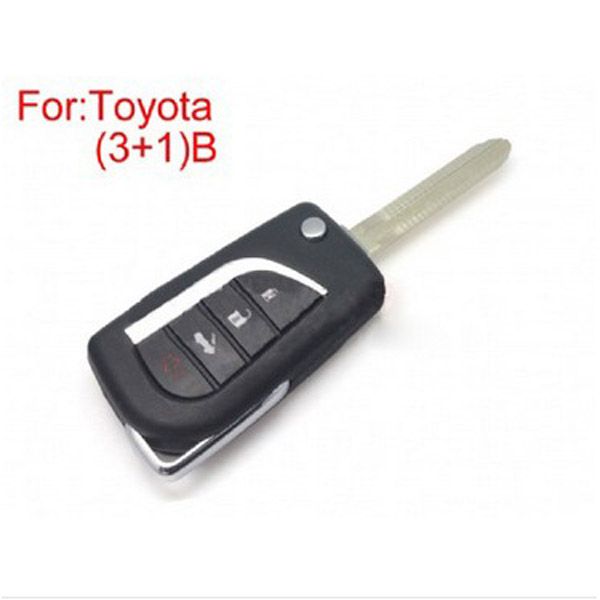 Modifizierte Flip Remote Key Shell (3 +1) Taste für Toyota 5pcs /lot