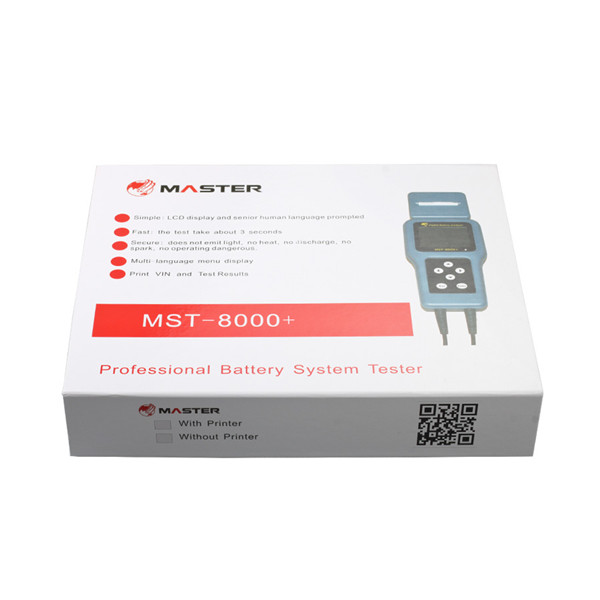MST -8000 + Digitaler Batterieanalysator mit abnehmbarem Drucker