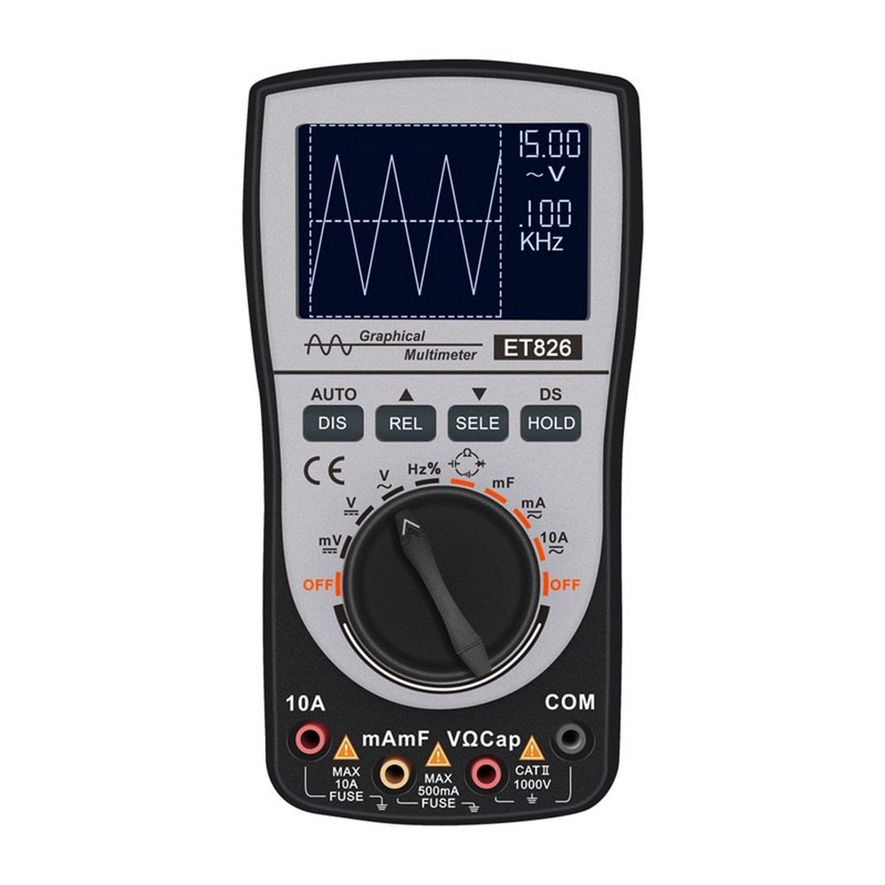 MT8206 2 In 1 Digital Oscilloscope Multimeter mit Analog Bar Graph ET826 Multimeter Auto Range Backlight DC/AC Current Meter