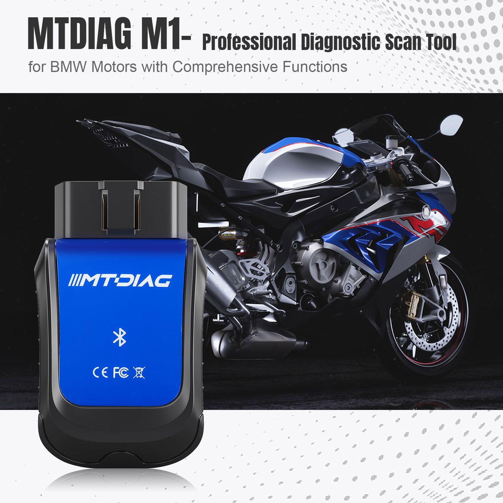 MTDIAG M1 Professional Diagnostic Scan Tool für BMW Motorrad mit umfassenden Funktionen Kundenspezifisches mobiles Diagnosegerät