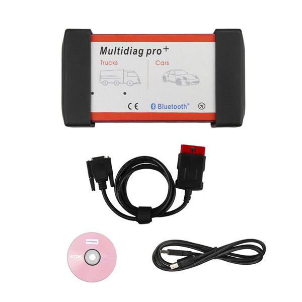 V2015.03 New Design Multidiag Pro + For Cars /Trucks And OBD2 with Bluetooth Support Win8 Multi -Languages