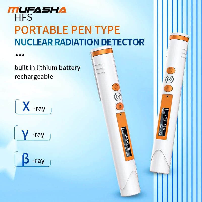 MUFASHA Stift Typ Kernstrahlungs-Detektor Röntgen-Y-ray B-ray mit eingebauter Lithium-Batterie Mini-Größe