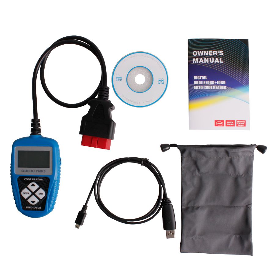 JOBD Auto Code Reader T46 Update Online Compliant with OBDII 16PIN US European and Asian vehicles