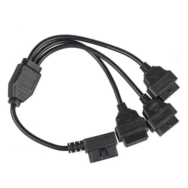 OBD2 Cable 1 to 3 Converter Adapter OBD2 Splitter Y Cable J1962M to 3-J1962F