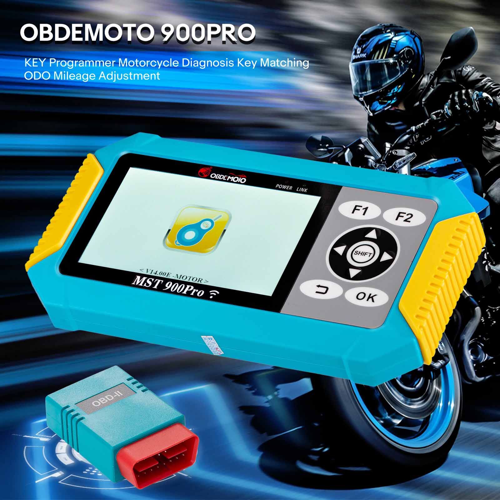 OBDEMOTO 900PRO Motorcycle Scanner Support Diagnosis Key Matching and ODO with BMW Smart Card Key 8A Chip