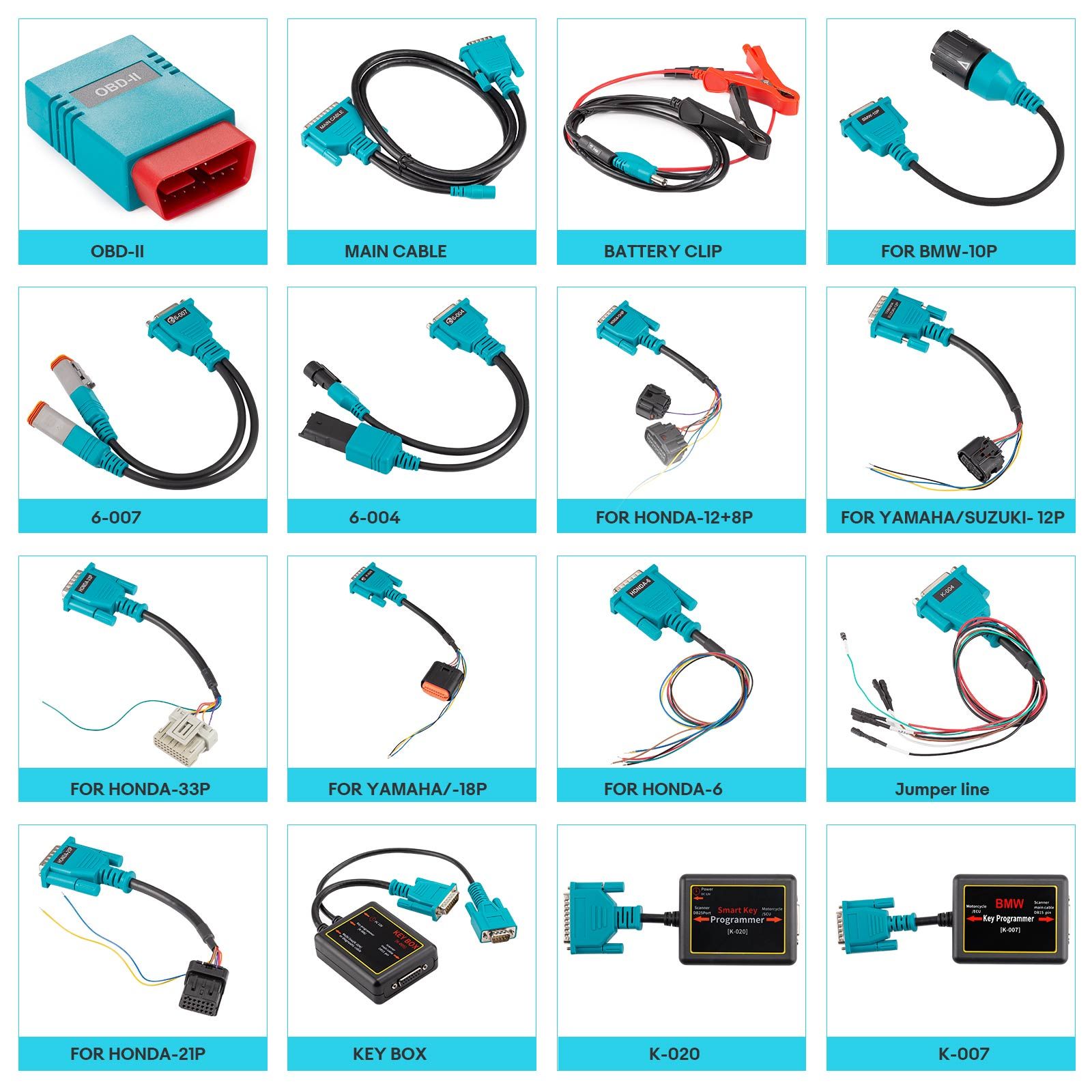 OBDEMOTO 900PRO Motorcycle Scanner Support Diagnosis Key Matching and ODO with BMW Smart Card Key 8A Chip