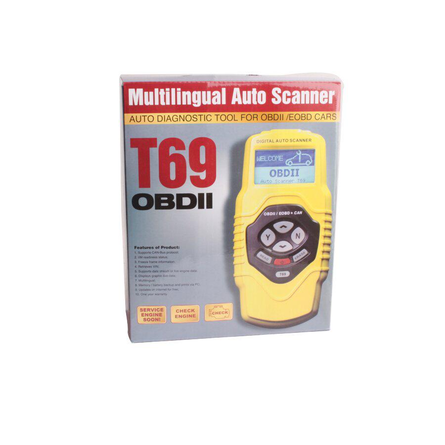 OBDII Auto Fahrzeug Scanner Diagnose Tool T69 (Mehrsprachiges Updatable)
