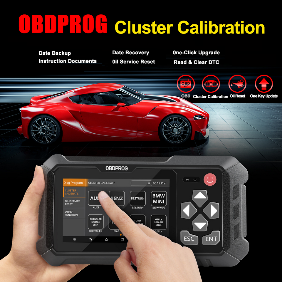 OBDPROG M500 Basisversion Professionelle Kilometerkorrektur Werkzeug Cluster Kalibrierung OBD2 Auto Diagnosewerkzeuge Cluster Öl Reset Einstellung