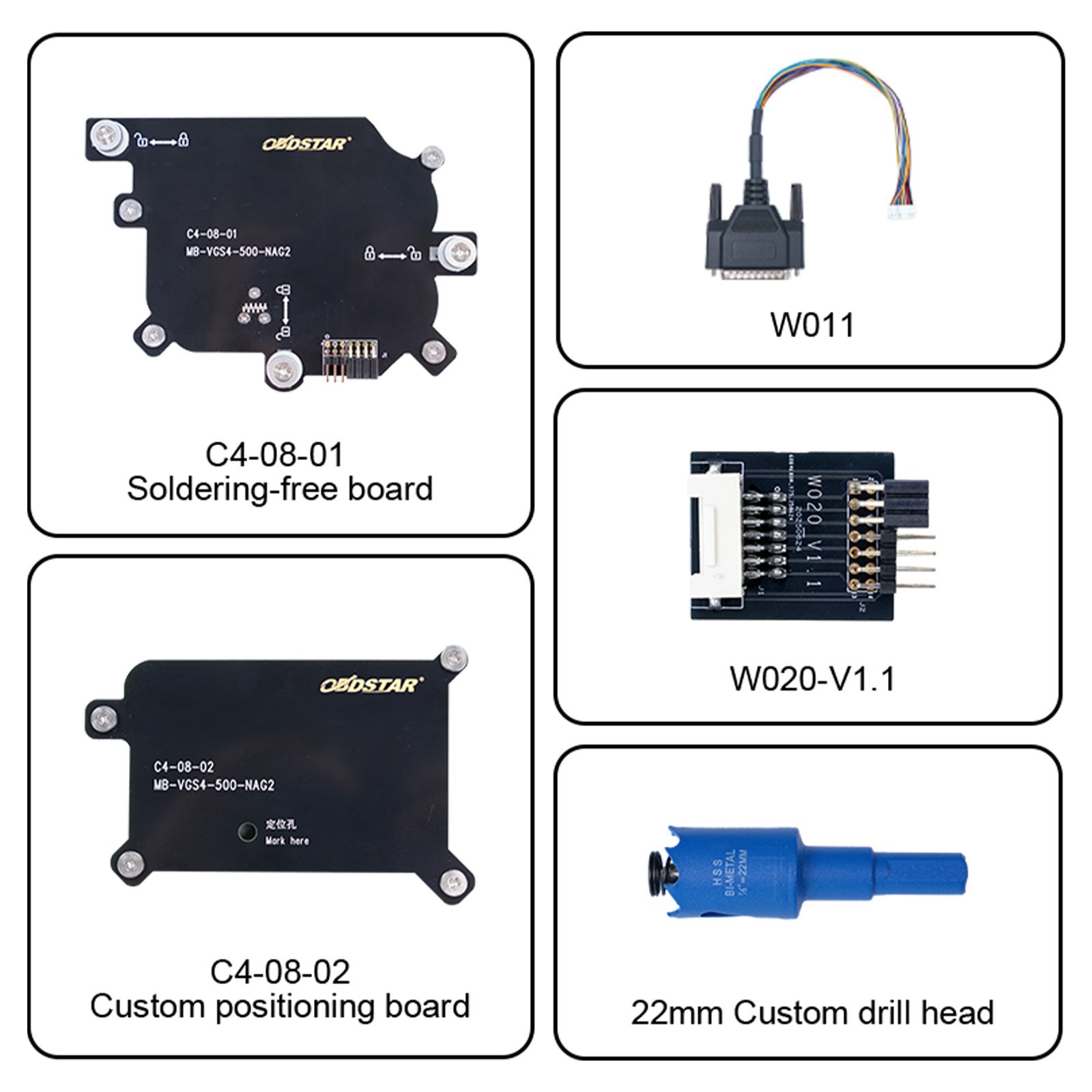 2025 OBDSTAR C4-08 (MB-VGS4-500-NAG2) Adapter Kit Use with OBDSTAR X300 Classic G3 / DC706