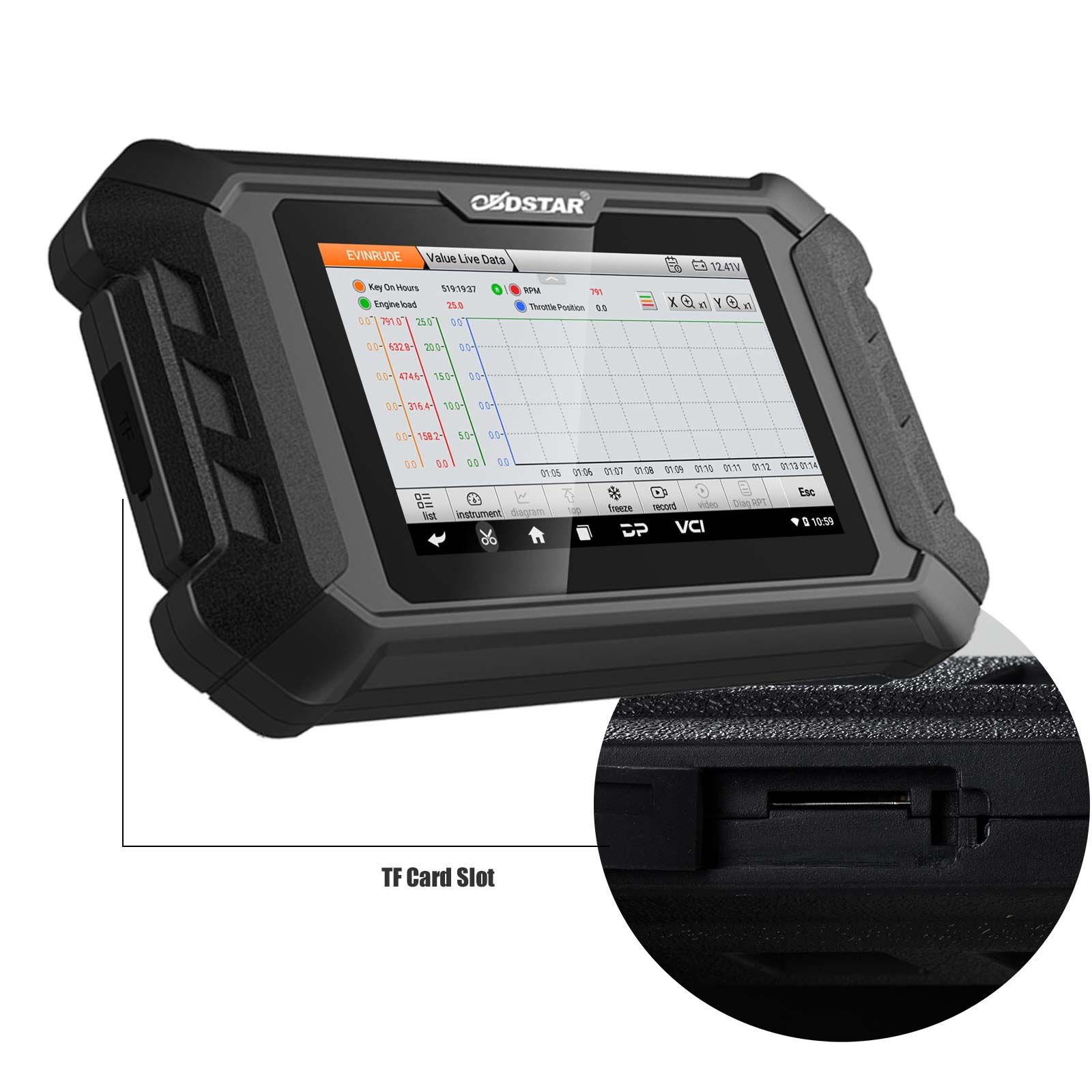 OBDSTAR ISCAN for EVINRUDE Marine Diagnostic Scanner Support 40 EFI 4 Stroke, 50 EFI 4 Stroke, 70 EFI 4 Stroke, G2 series Outboard models