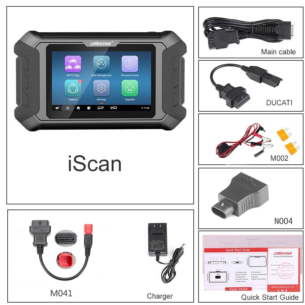 OBDSTAR iScan for DUCATI Motorcycle Diagnostic Tool with M041 Cable Support Diagnose & Key Programming & Odometer Calibration