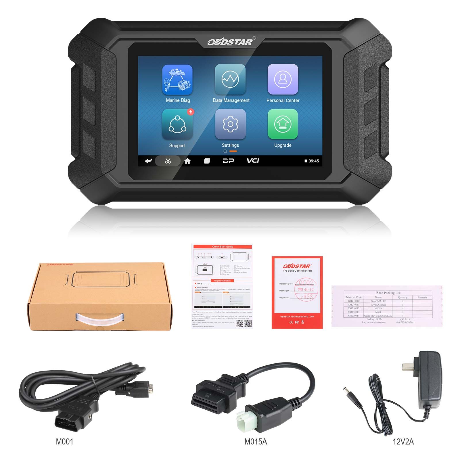 OBDSTAR iScan for HONDA Marine Diagnostic Tablet Code Reading Code Clearing Data Flow Action Test for 2004 -2022 Jet Skil Outboard Model
