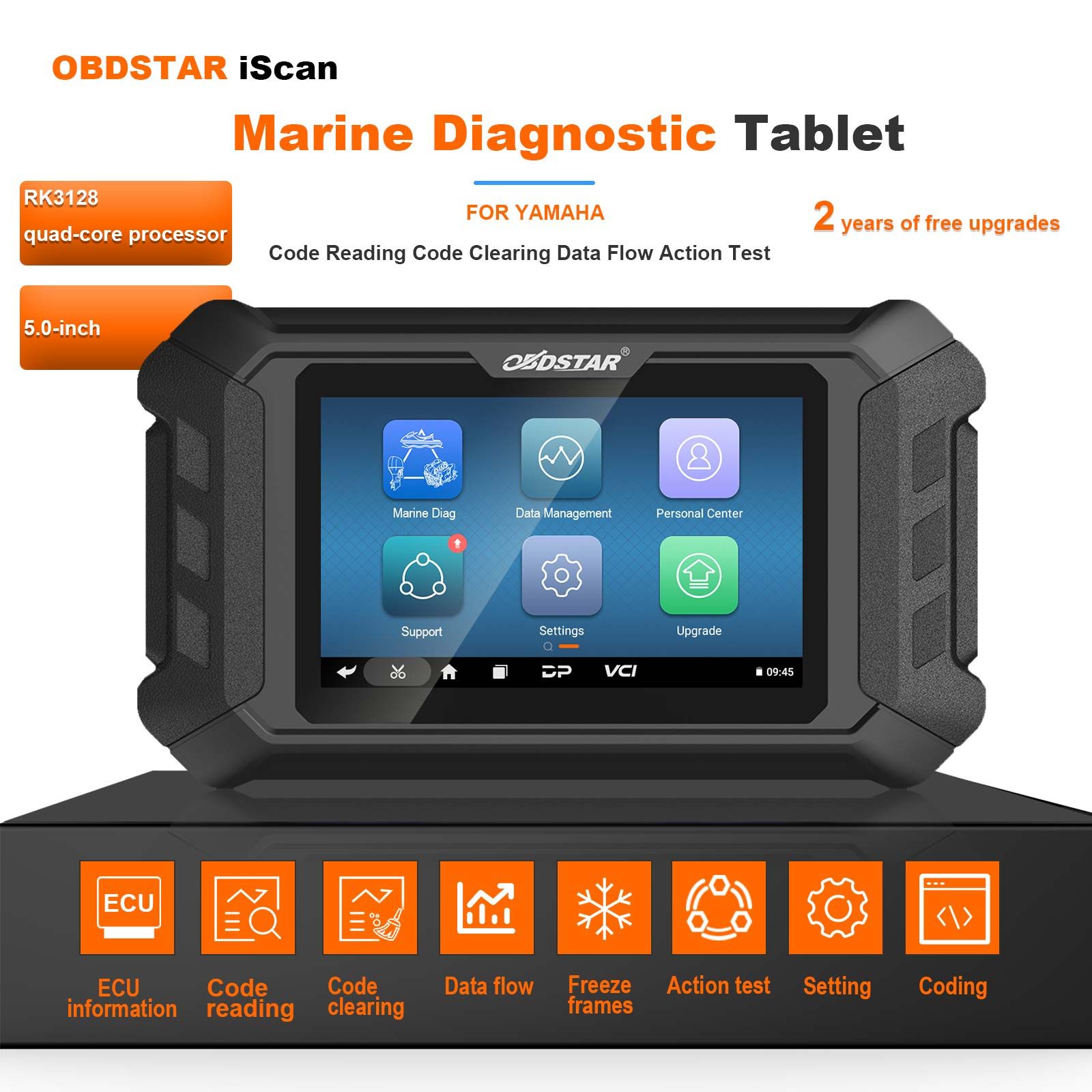 OBDSTAR iScan for YAMAHA Marine Diagnostic Tool Code Reading Code Clearing Data Flow Action Test for 2003 -2022 All Jet Ski Outboard model