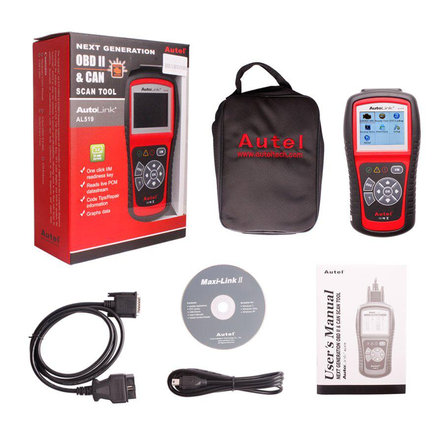 Original Autel AutoLink AL519 OBD -II und CAN Scanner Tool Multi -Sprachen