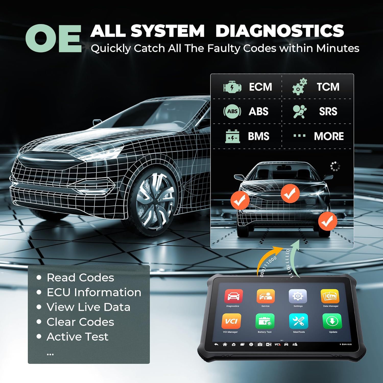 2024 OTOFIX D1 MAX Vollsystemdiagnose Bi-Directional Scanner Unterstützung ECU Coding DoIP, CAN FD 40+ Services