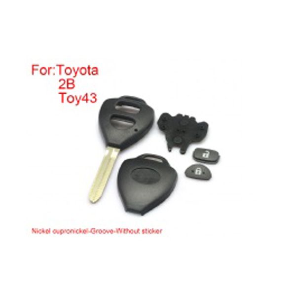 Remote Key Shell 2 Tasten Einfach Kupfer -Nickel Legierung Concave Position ohne Aufkleber für Toyota Corolla 5 pcs /lot