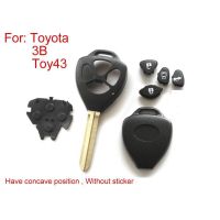 Remote Key Shell 3 Button (Have Concave Position Without Sticker) für Toyota 5pcs /lot